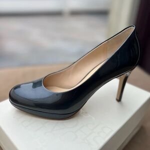 HOGL Dark Grey Softlack Leder Womens Heels Pumps 3 1/2 In Heel US 8 UK 5 1/2